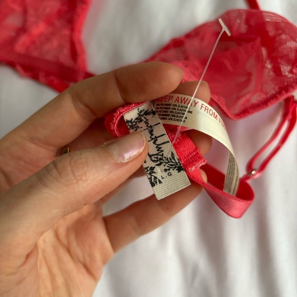 Free People Pink Lace Triangle Bra - Picture 3 of 5